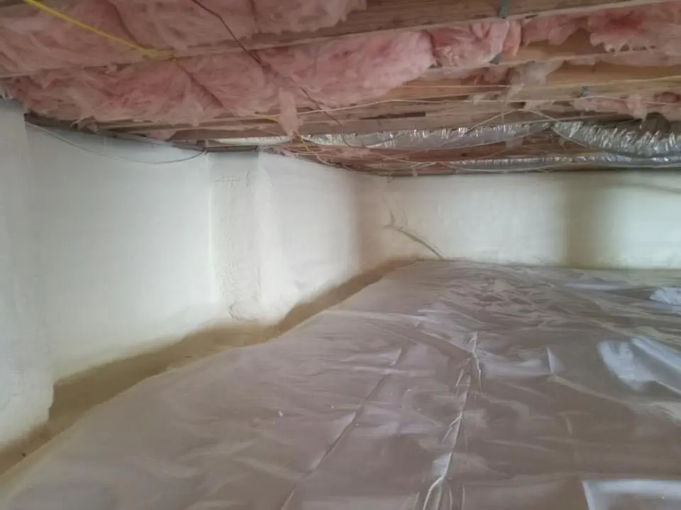 Crawl space encapsulation with closed-cell spray foam for Metal Roof Coating in Deerfield
